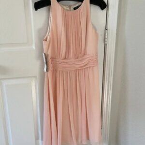 Lauren Ralph Lauren Evening Women’s Blush Pink Chiffon Gathered Dress Size 10